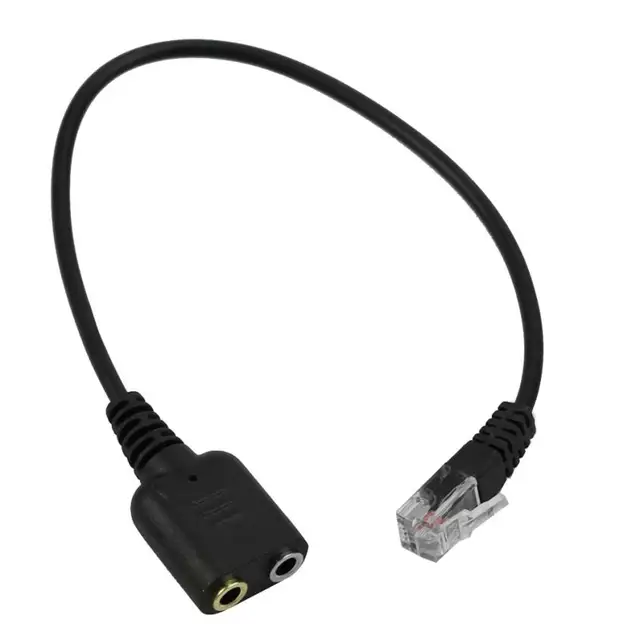 new3.5mm Female to RJ9 Jack Adapter Convertor PC Headset Telephone