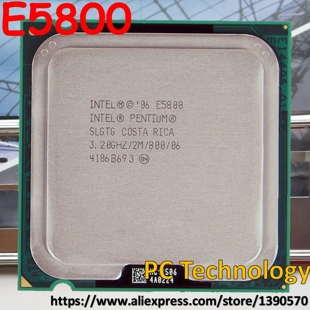 Процессор Intel Pentium E5800(2 Мб кэш, 3,20 ГГц 800 МГц LGA775 настольный процессор