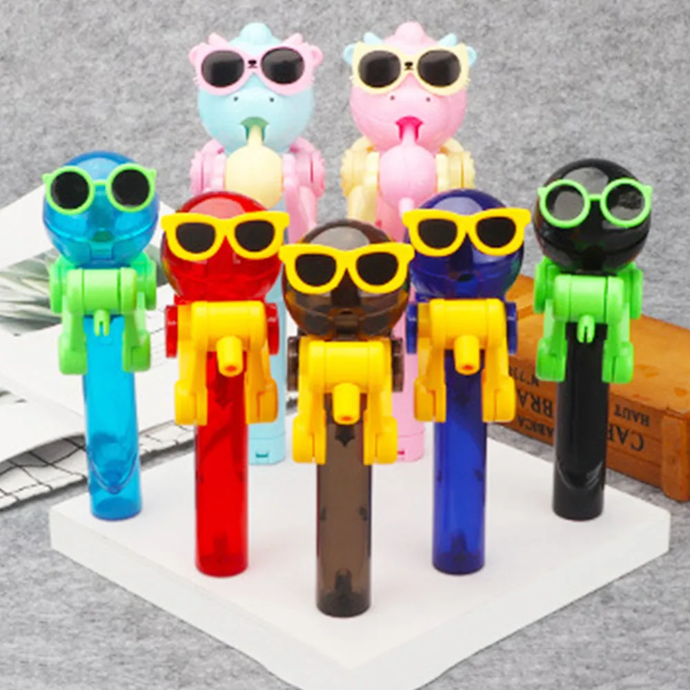 

2019 Creative Personality Toys Lollipop Holder Decompression Toys Lollipop Robot decompression candy dustproof funny toy gift