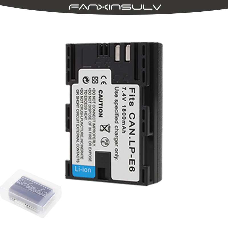 1 шт. LP-E6 LP E6 LP-E6N батарея Япония Sanyo Cell + батарейный чехол для Canon EOS 6D 7D 5DS 5DSR 5D Mark II 60D