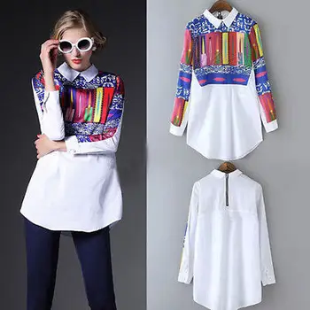 

NEW Arrivals Women Fashion Floral Print Shirts Blouse Long Sleeve Tops Casual Shirt Chiffon Blouses