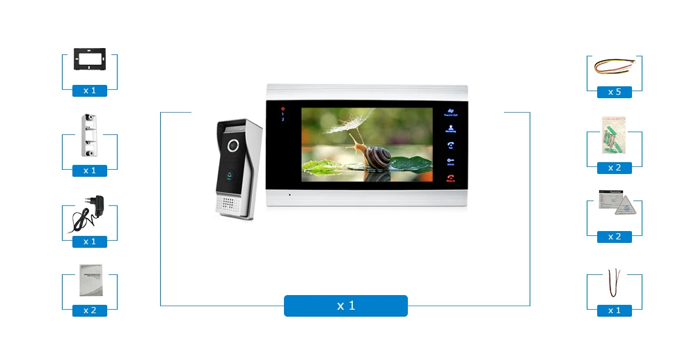 HomeEye 720P AHD Видео дверной телефон видеодомофон домашняя система контроля доступа водонепроницаемый датчик движения экранное меню сенсорная кнопка