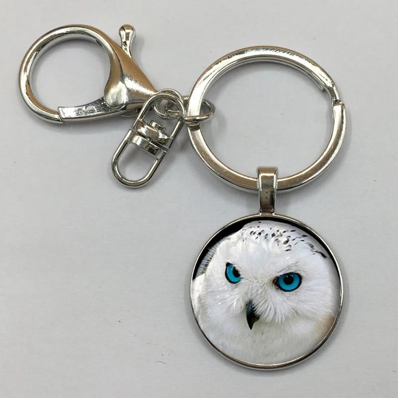 

Roud Owl Pendant Keychain 2019 FashionChainKeychain Owl Men Women Animal