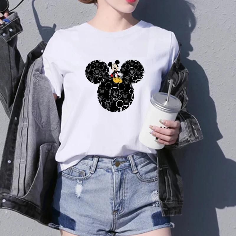 

WVIOCE Harajuku Style Cartoon Print T Shirt Women Summer Casual Short Sleeve T-shirt Casual Round Neck Top Tee Shirt Femme Shirt