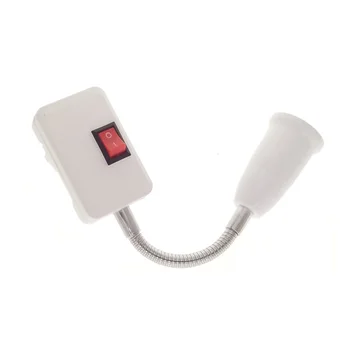 

E27 10cm 30cm 50cm LED Bulb Lamp lighting elongation Holder Flexible Extension Adapter Converter White cable lights