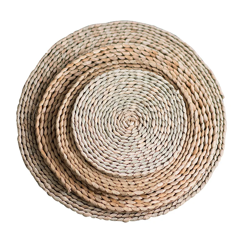 

Japanese Hand-Woven Tableware Placemat Coaster Insulation Pads Placemat For Dining Table Household Kitchen Tabletops Decorations