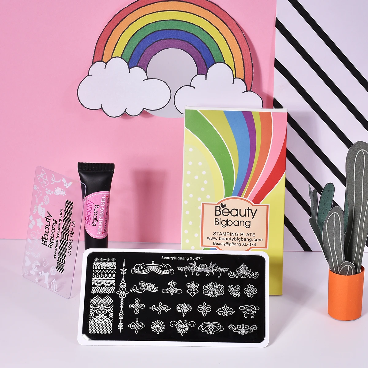 Beautybigbang 6*12 см штамповочная пластина Цветок Рисунок трава лезвие дизайн ногтей