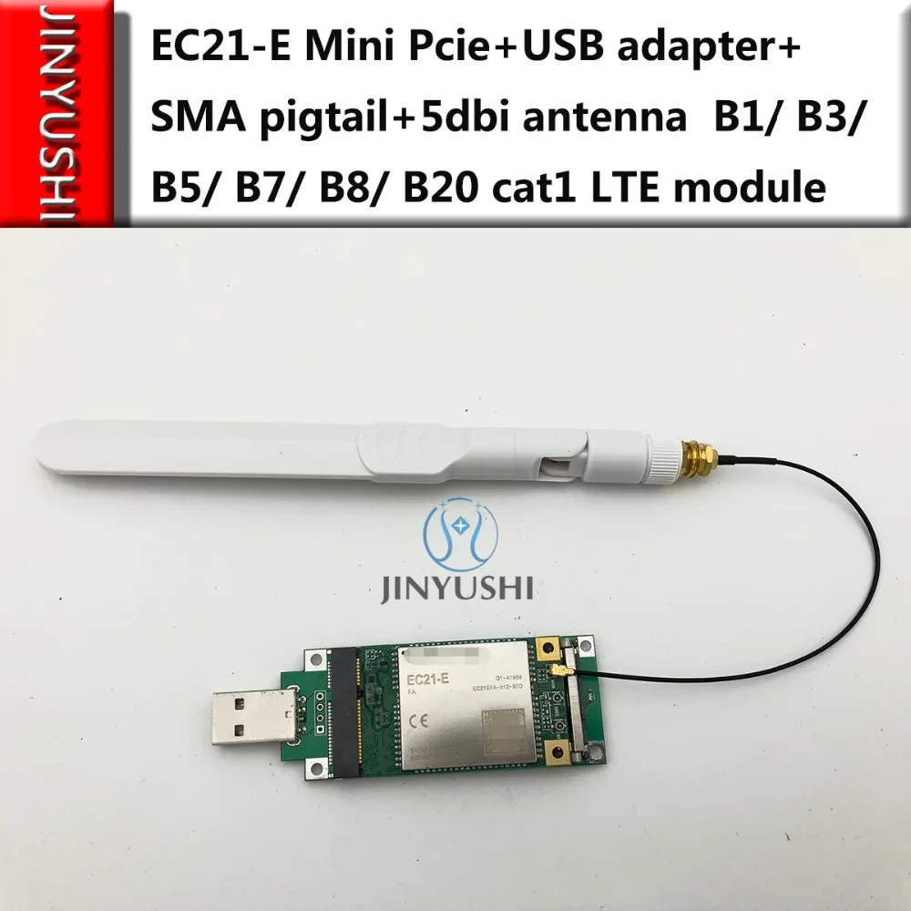 Pcie + Adaptador Ipex para Sma Hspa + Gsm Usb + u. Pigtail + 5dbi Mini Antena Umts Lte – Gprs Edge b1 b3 b5 b7 b8 B20 Ec21-e fl Cat1