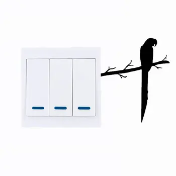 

Funny Parrot Switch Socket Stickers Bomb Home Bedroom Vinyl Waterproof Animal Pet Ornament Wall Decoration Tuning Auto Products
