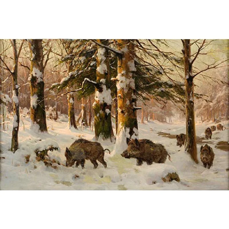 

YIKEE diamond painting Wild boar group,5d diy diamond,diamond painting crystal K793