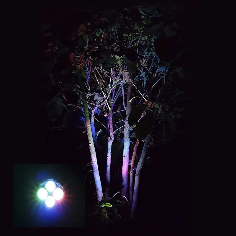 RGB Solar Spot Lights IP65 Waterproof 4 LED Solar Lights Wall Light Landscape Adjustable Solar Lamp with Automatic OnOff Sensor (19)