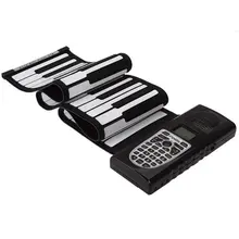 Kids’s Musical Toys Eletric Early Educational Children’s Piano Practice Player 61 Keypad Portable Folding Soft Kids Instrument