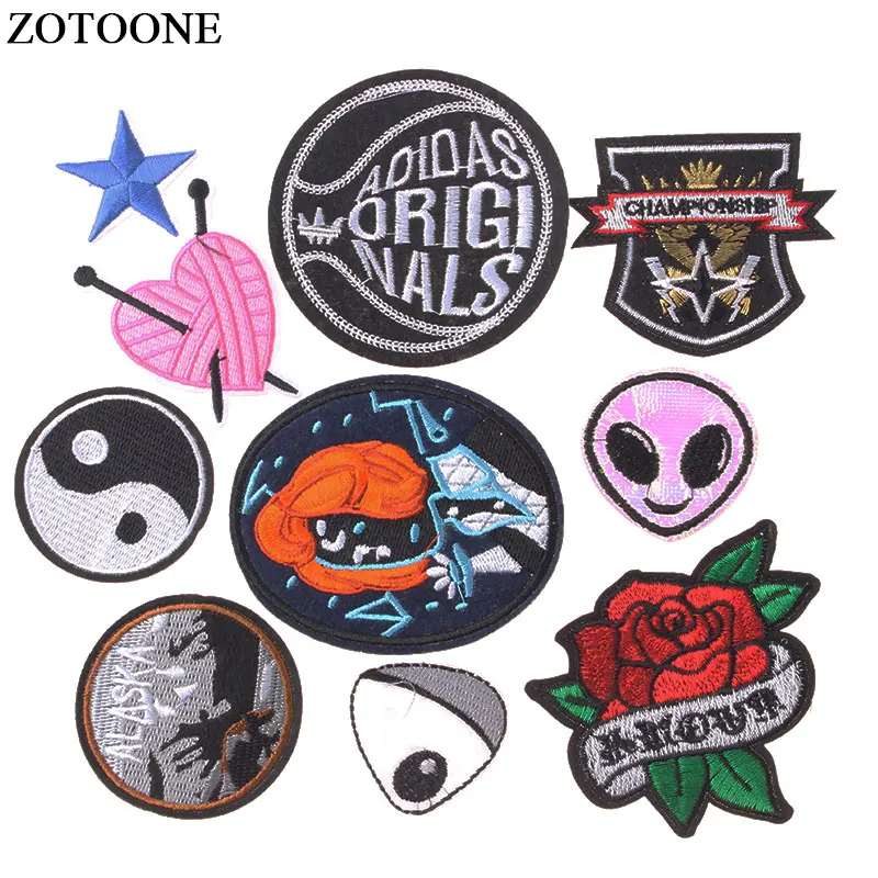 

ZOTOONE DIY Applique Embroidery Flower Patches for Clothing Custom Applique for Jacket dress Stickers Badge Apparel Accessories