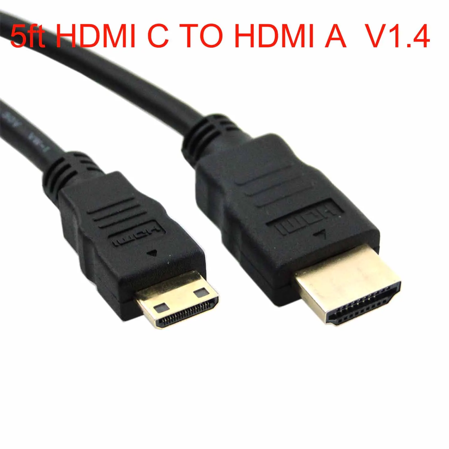 5FT البسيطة HDMI C ذكر إلى HDMI وذكر v1.4 كابل الفيديو عالي الدقة ل RCA DAA730R DDA730R الذكية اللوحي