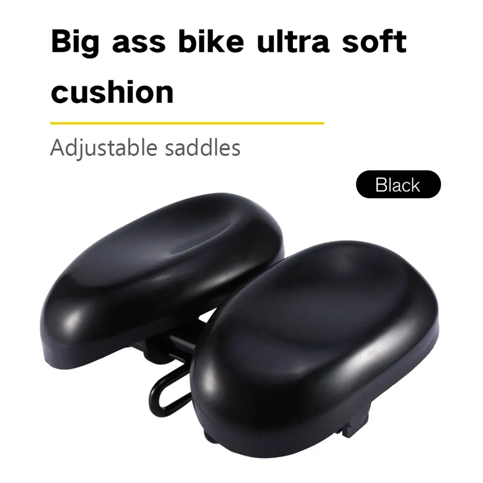 

New Extra Wide Large Bicycle Seat Cushion MTB Bike Road Cycling Saddle Cover Strench Extend Rear Seat Cushion Pad Black Color