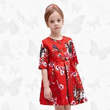 W. l. monsoon/платья для девочек для партии и свадьбы Брендовое летнее платье костюм принцессы розового Bianco Vestido Menina детское платье