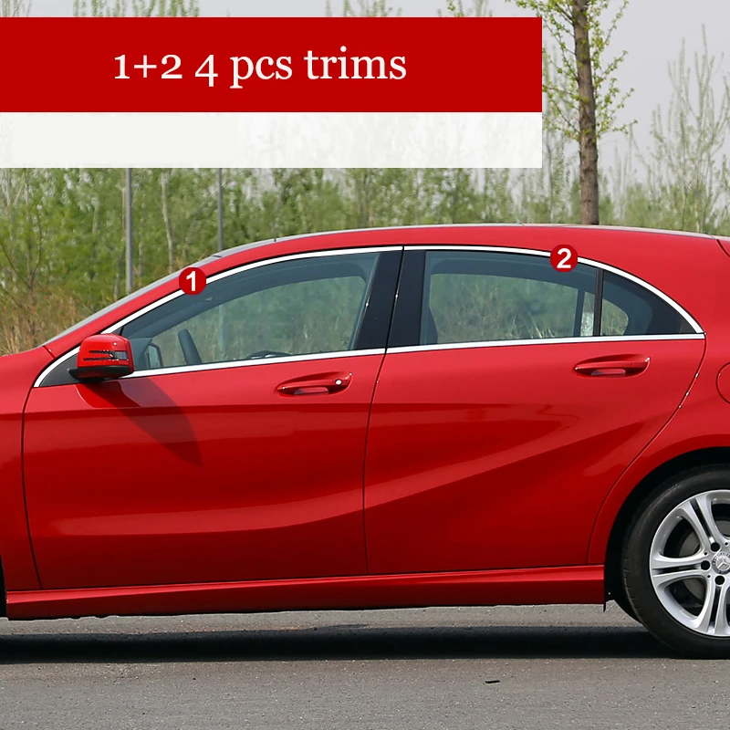 Buy lsrtw2017 304 stainless steel car window trims for