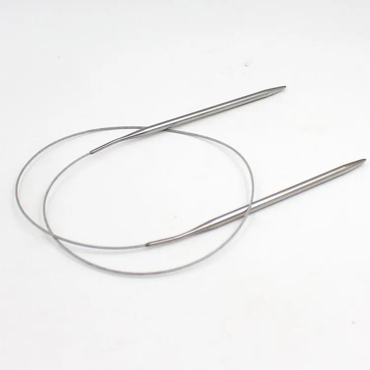 Кольцевая игла, инструмент для вязания из нержавеющей стали, крючок для вязания шерсти, свитер для вязания, спица для вязания