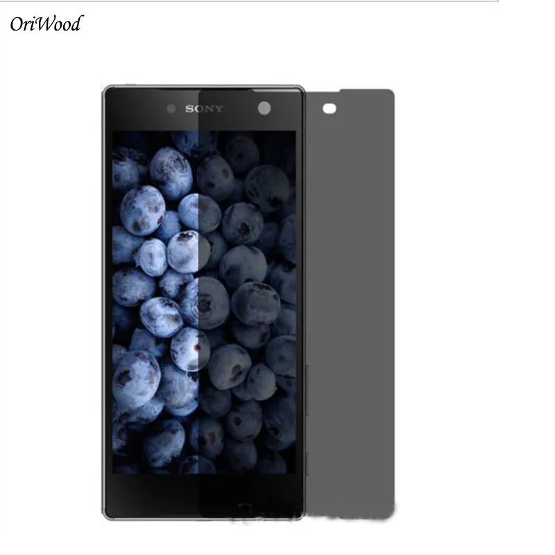 

OriWood Anti Spy Tempered Glass Screen Protector Film For Sony Xperia Z4 For Sony Xperia Z5 M4 Black Privacy Protective Glass