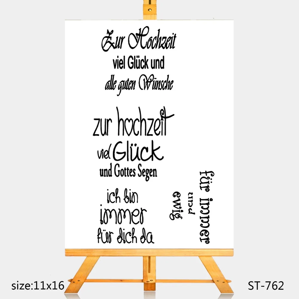 

AZSG Beautiful language Clear Stamps/Silicone Transparent Seals for DIY scrapbooking Card Making