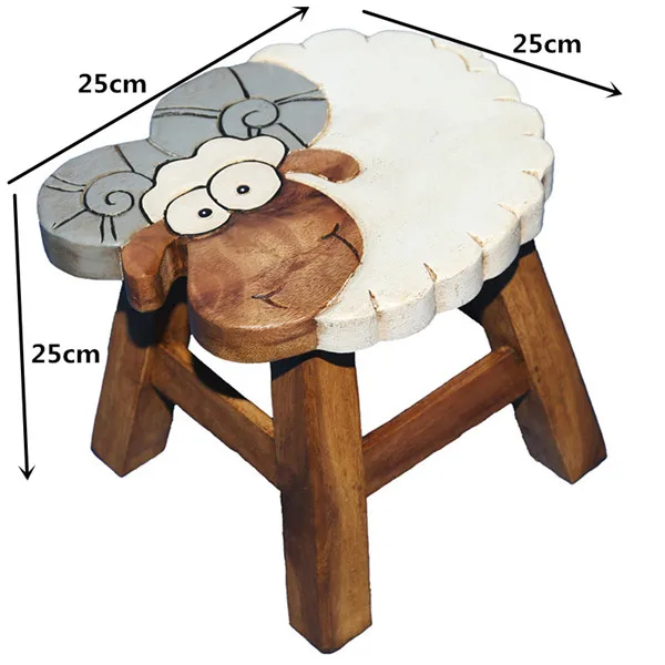 Портативный деревянный комплект одежды для маленьких детей на стул для детей мебель ручной работы Твердой Древесины Акации декоративные короткие табуретка для животных для детей