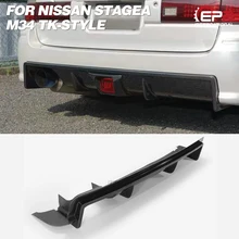 Для Nissan Stagea M34 tk-стиль FRP стекловолокно задний бампер диффузор без светильник стекловолокно тюнинг разветвитель комплект автомобильные аксессуары