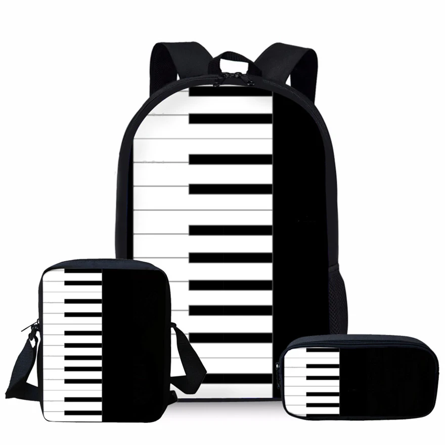 

NOISYDESIGN Children Piano Printing School Bags for Kids Music Note Shoulder Bagpack Girls Primary School Bag Teenager Book Bags