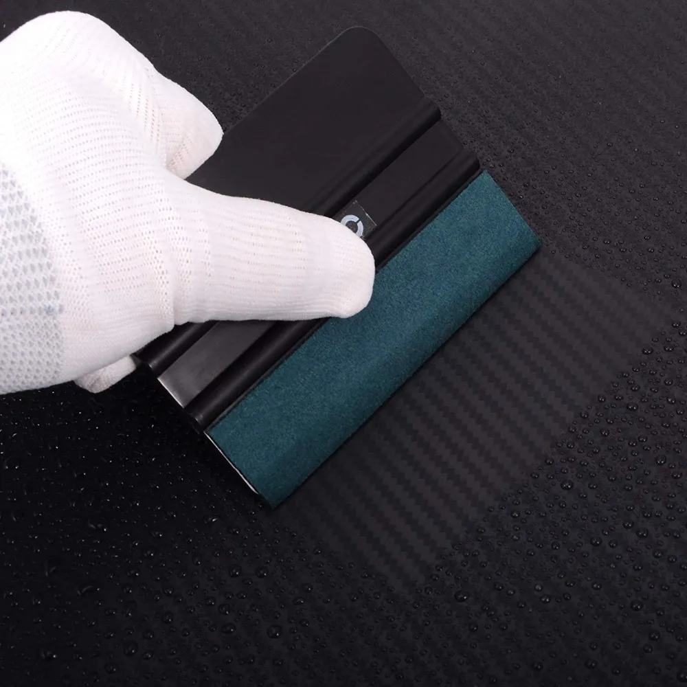 FOSHIO 3/6pcs No Scratch Suede Cloth Scraper Vinyl Car Wrap Felt Squeegee Carbon Film Sticker Installing Window Tinting Tools