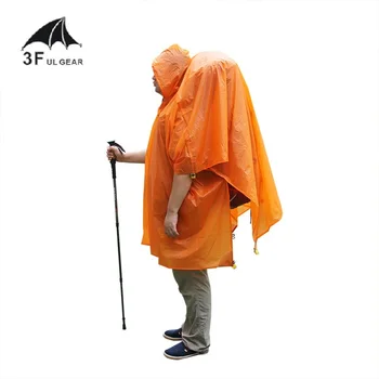 

3F UL Gear Outdoor Camping Hiking 3 in 1 Raincoat Ultralight Portable Mini Tarp Rain Jacket 3 Colors
