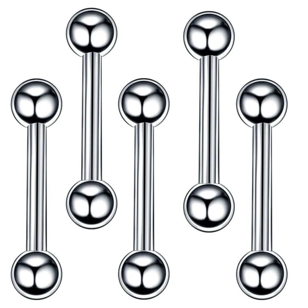 60pcs/lot Stainless Steel Mixed Ear Nose Lip Eyebrow Tongue Ring Captive Bead Ring For Women Men Hip Hop Body Piercing Jewelry