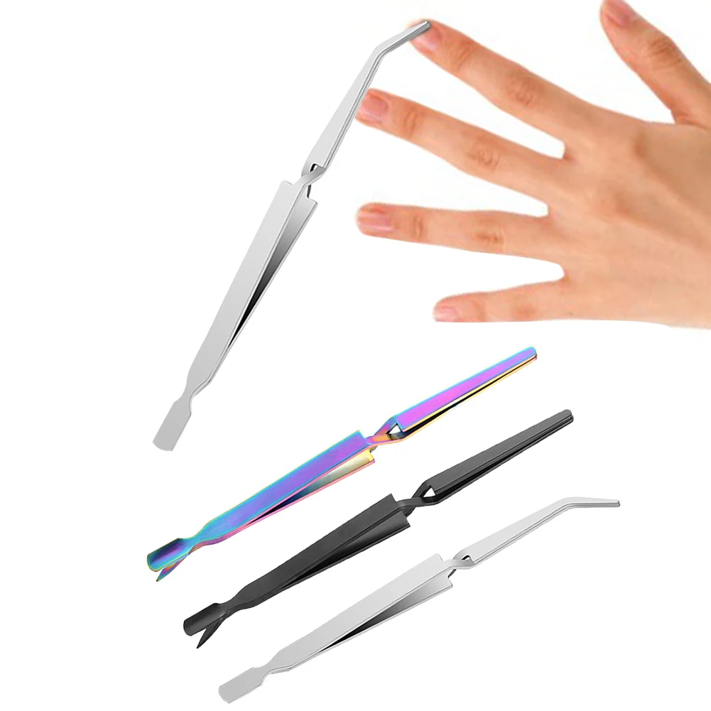 

Multifunction Stainless Steel Art Curve Tool Cuticle Remover Forming Professional Nail Pincher Tweezers