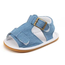 Delebao/летние сандалии для девочек с двумя крючками и резиновой подошвой; обувь для маленьких девочек 0-18 месяцев