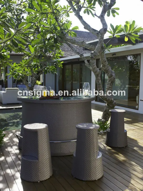 New Design Garden Furniture Rattan Outdoor Bar Sets In New Design Garden Furniture Rattan Outdoor Bar Sets