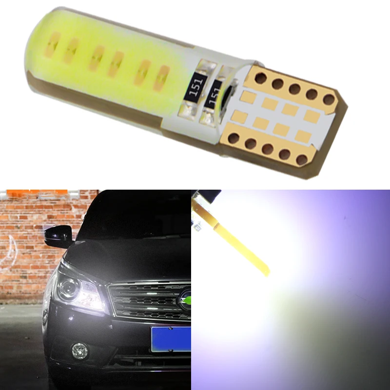 

1Pcs Big Promotion Canbus Error Free T10 194 501 W5W SMD COB LED High Power Car Auto Wedge Lights Parking Bulb Lamp DC12V