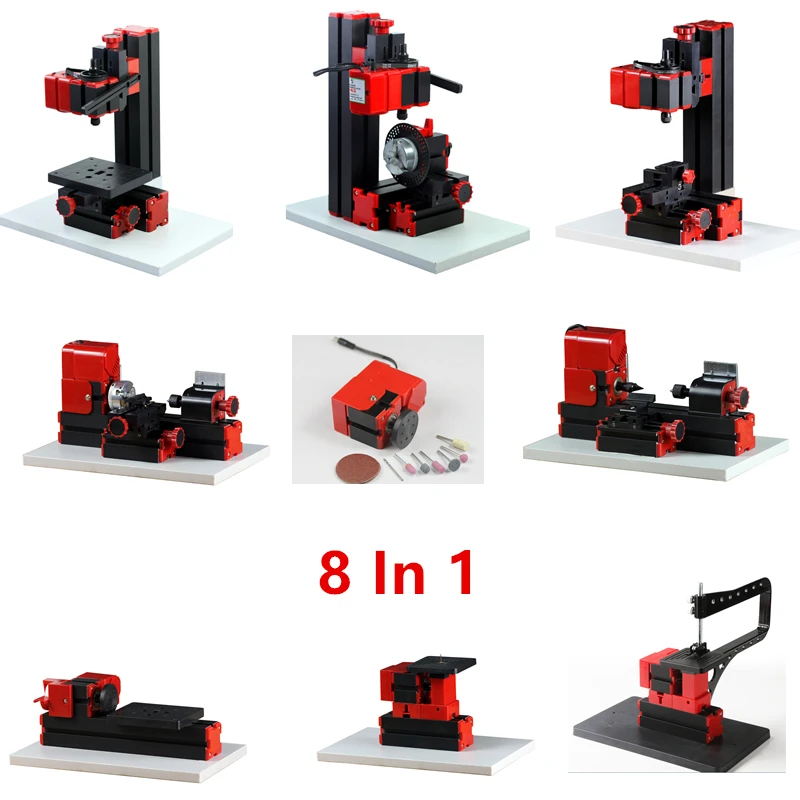 

8 in 1 Kit, DIY 24W Basic Mini lathe kit,24W 20,000r/min, Standardized children education,BEST Gift