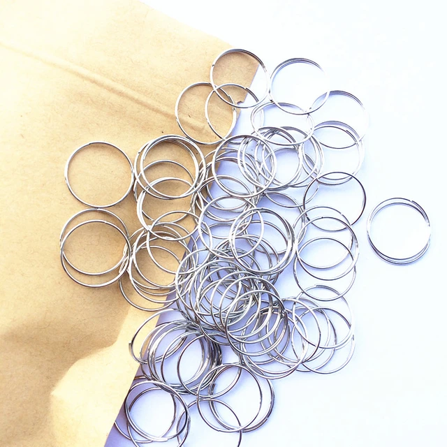 1000pcs 16mm Chrome Stainless Steel Round Open Jump Split Rings For DIY  Lighting Curtain Beads/ Pendant/ Ball Metal Connectors