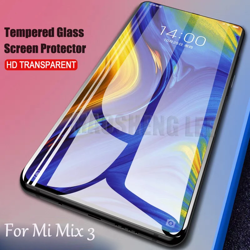 

2Pcs/lot Full Tempered Glass For Xiaomi Mi MIX 3 Screen Protector 9H 2.5D Anti Blu-ray Toughened glass For xiaomi mi mix3