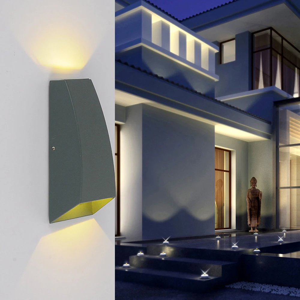 Moderna Lámpara de Pared Llevada Al Aire Libre Luces de La Pared