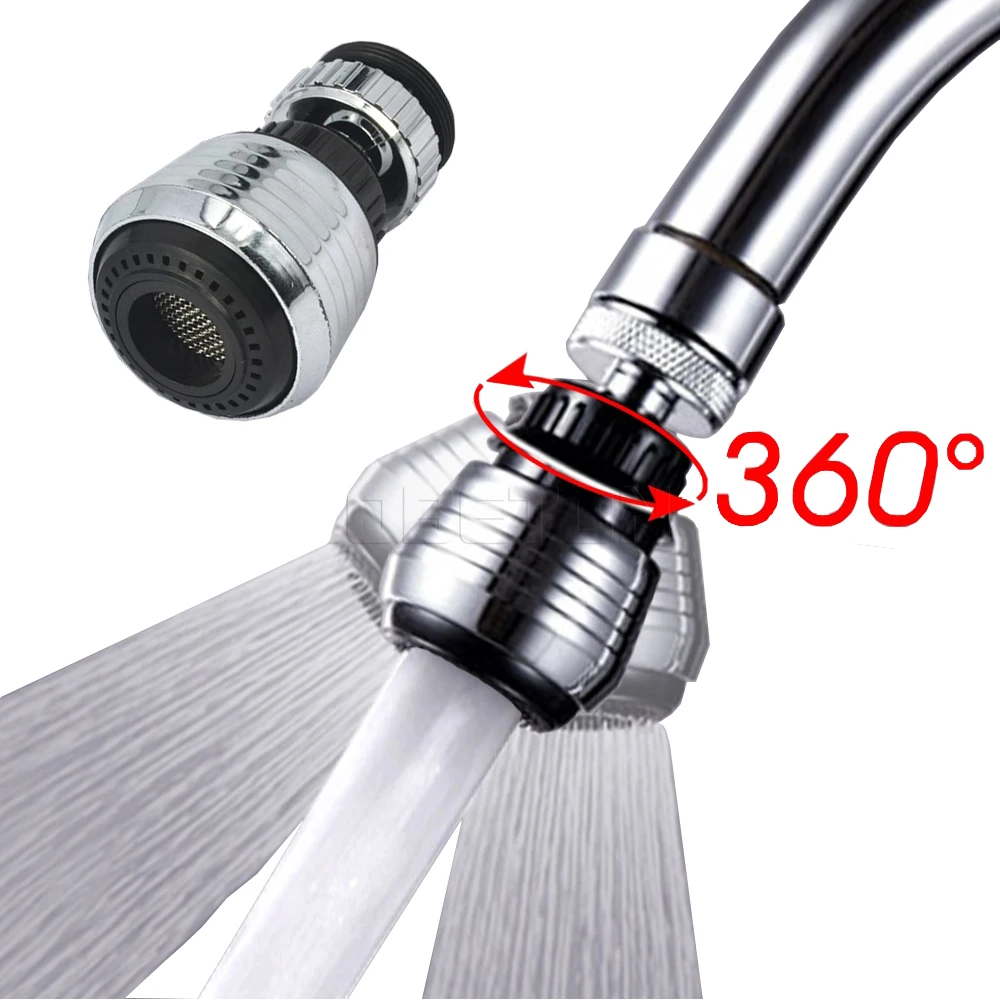 Bathroom Faucet 360 Rotate Water Bubbler Swivel Head Adapter Water