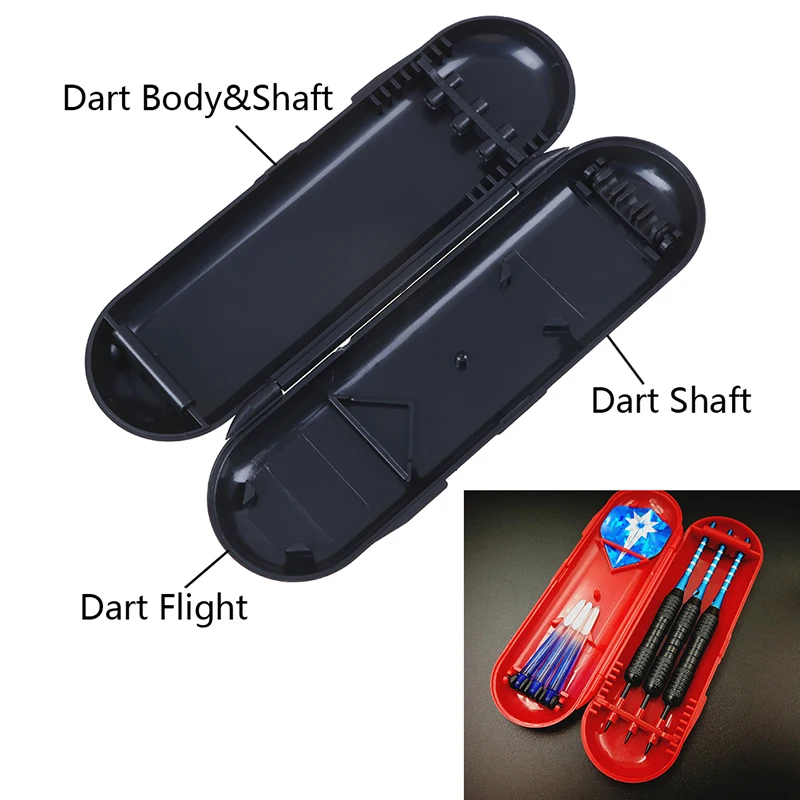 

black Portable Nylon Dart Box Plastic Dart Case for Professional Dart Player