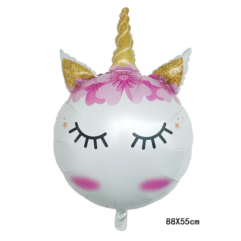 1 шт. 80X54 см Радужный Единорог воздушный шар шары украшения для дня рождения Дети Единорог Свадебные Воздушные шары globos