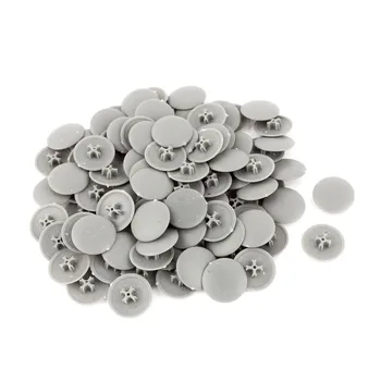 

UXCELL 100pcs 17mmx4mm Plastic Round Shape Phillips Screw Cap Cover High Quantity