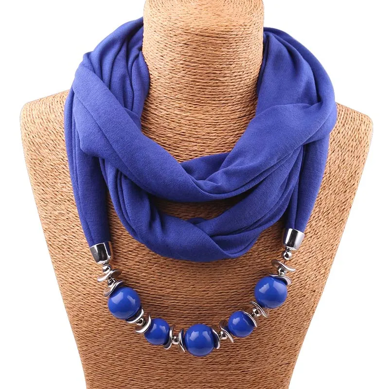Одноцветное ожерелье s Шкентели длинное ожерелье бусы кулон шарф шейный кулон ожерелье для женщин Этнические украшения Femme