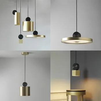 

Scandinavian Restaurant Pendant Lights Modern Simple Geometry Art Pendant Lamps Lighting Designer Bedroom Living Room Lamp
