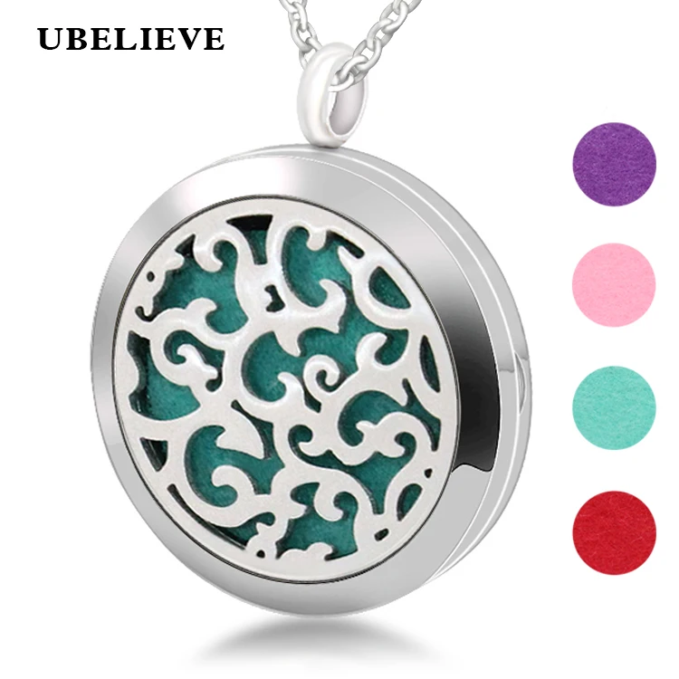 Fragrance Aromatherapy Locket Pendant Necklace Steampunk Essential Oil Diffuser
