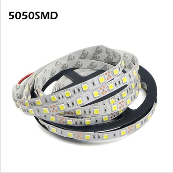

SMD 5050 LED Strip 5M 60led/m 12V IP20 Flexible Ribbon Diode Tape White Warm White Red Green Blue Light+DC 12V 6A 72W Adapter