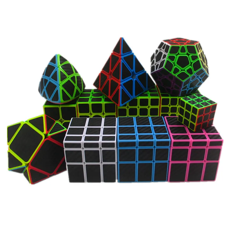 Rubikx куб 2-3-4-5Carbon волокна Стикеры Скорость Magic Cube детские игрушки-головоломки, Детские кубики, подарки для детей, игрушки для молодежи взрослых Instruction3* 3*3 игрушка мальчика