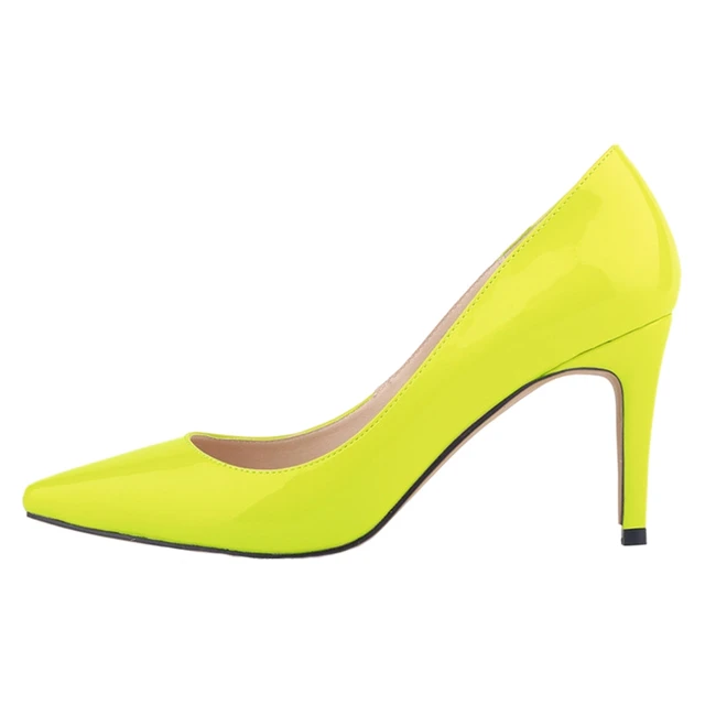 Loslandifen Women S Pointed Toe Stiletto High Heeled Shallow Mouth Loslandifen Women S Pointed Toe Stiletto High Heeled Shallow Mouth Heels Shoes Light Yellow