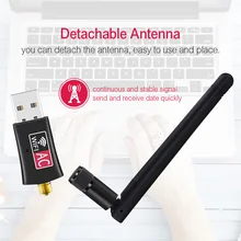 USB Wifi адаптер AC600 Двухдиапазонный 600 Мбит/с сетевая карта приемник WiFi с антенной ПК компьютер сетевая карта Wifi приемник