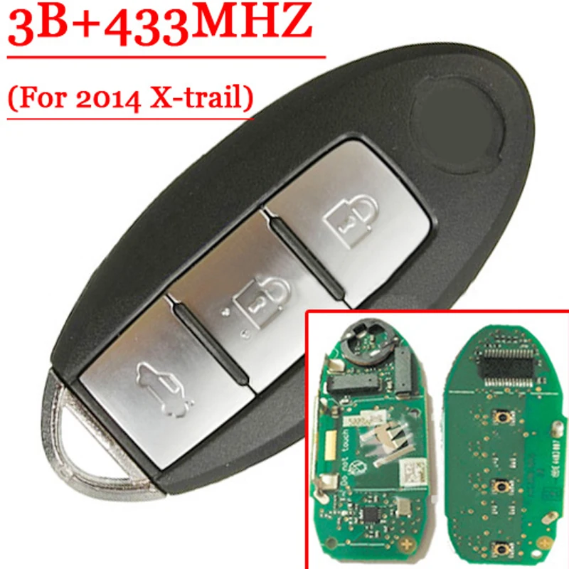 3 Buttons Smart Remote Key For Nissan 2014 X Trail 433MHZin Car Key